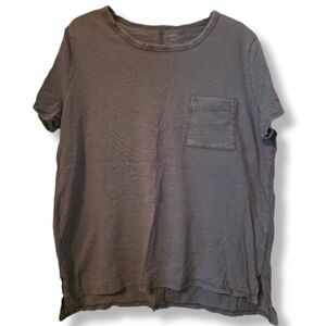 Old Navy Size Large Grey Crop Front T-Shirt